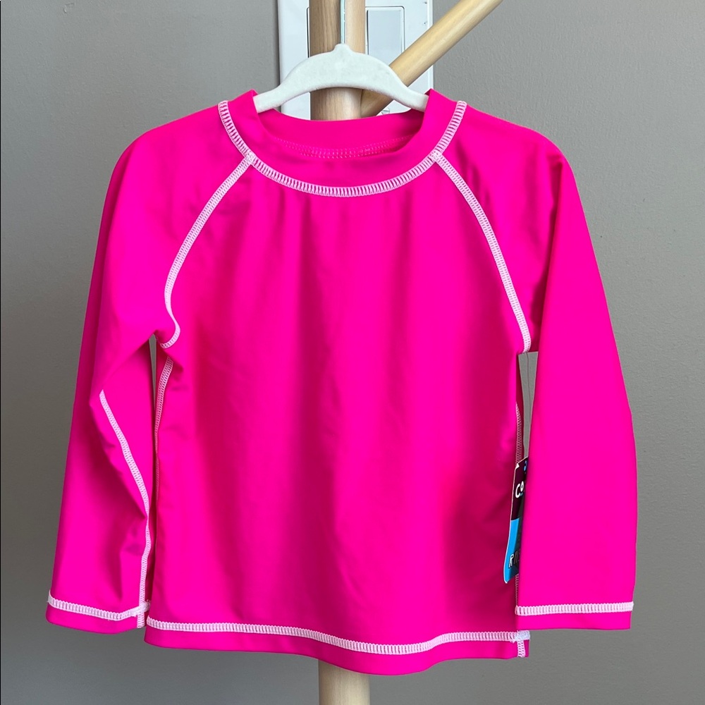⭐️⭐️ PICK 5 / $20 NEW Toddler Girl Pink Swim Shirt Rashgaurd 24M